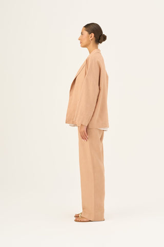 Maple Sugar Linen Sonata Jacket - Linen Tales Global 