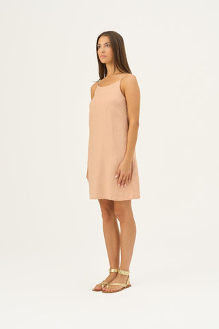 Maple Sugar Linen Stella Dress - Linen Tales Global 