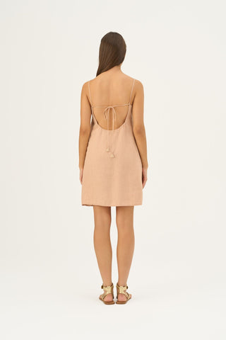 Maple Sugar Linen Stella Dress - Linen Tales Global 4