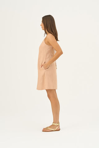 Maple Sugar Linen Stella Dress - Linen Tales Global 3