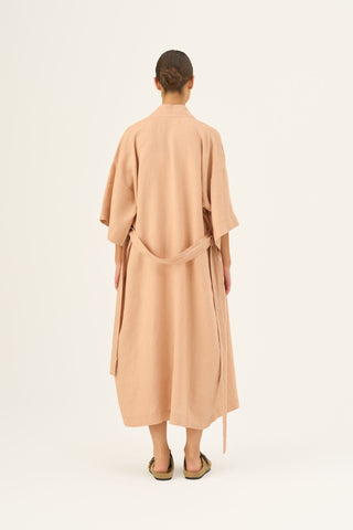 Maple Sugar Linen Summer Bathrobe - Linen Tales Global 4