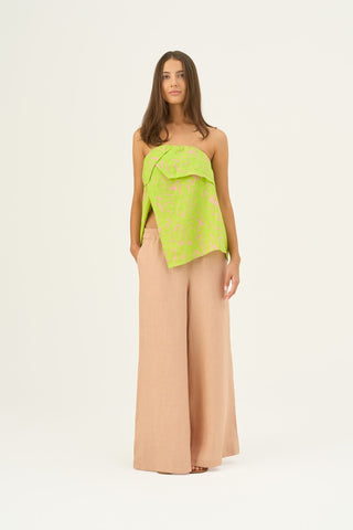 Maple Sugar Linen Zayn Trousers - Linen Tales Global 