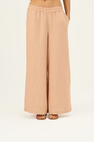 Maple Sugar Linen Zayn Trousers - Linen Tales Global 3