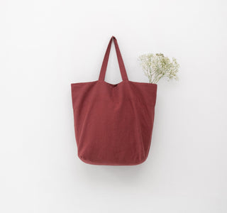 Marsala Linen Big Bag - Linen Tales 1