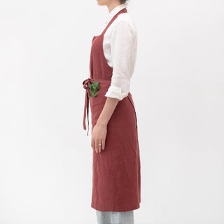 Marsala Linen Chef Apron - Linen Tales 