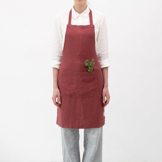 Marsala Linen Daily Apron - Linen Tales 