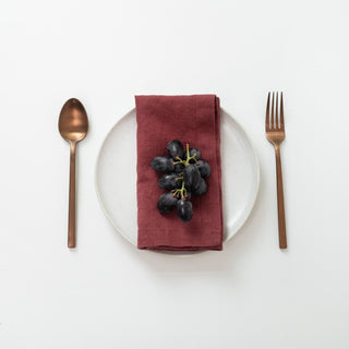 Marsala Linen Napkins Set of 2 - Linen Tales 