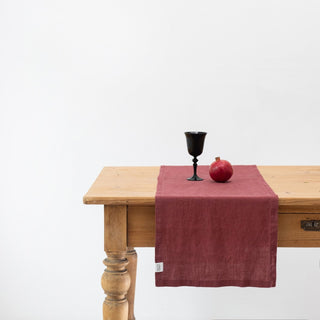 Marsala Linen Table Runner - Linen Tales 