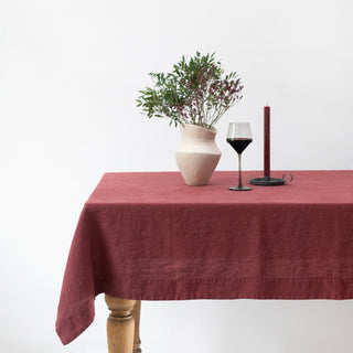 Marsala Linen Tablecloth - Linen Tales 