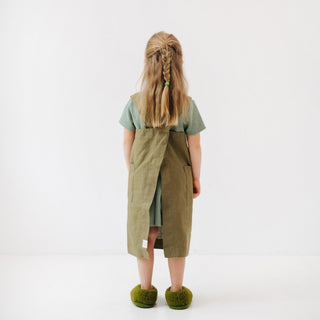 Martini Olive Kids Linen Pinafore Apron - Linen Tales 4