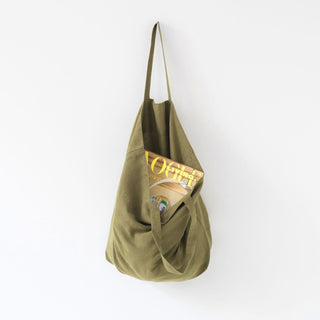 Martini Olive Linen Big Bag - Linen Tales 
