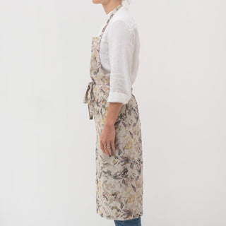 Meadow on Natural Linen Chef Apron - Linen Tales 2