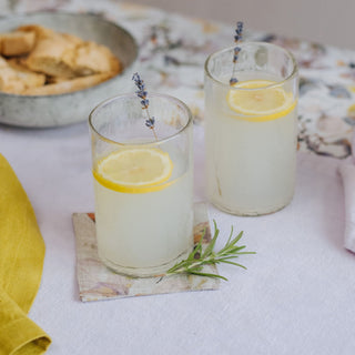 Meadow on Natural Linen Coasters Set of 4 - Linen Tales 3