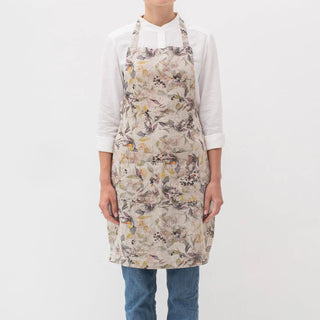 Meadow on Natural Linen Daily Apron - Linen Tales 