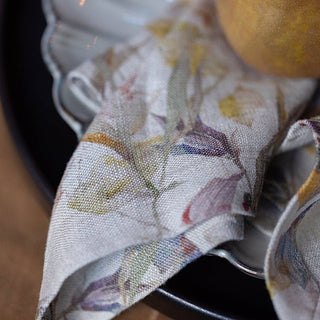 Meadow on Natural Linen Napkins Set of 2 - Linen Tales 