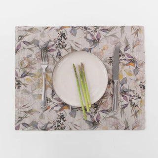 Meadow on Natural Linen Placemat - Linen Tales 