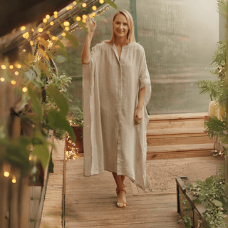 Melange Linen Beach Dress - Linen Tales 