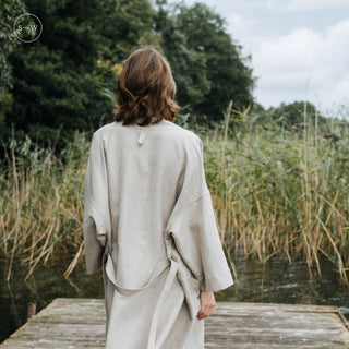 Melange Linen Blend Gown - Linen Tales 5