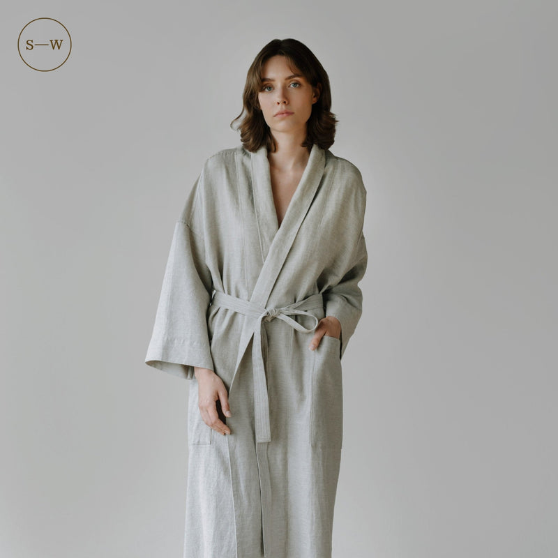 Melange Linen Blend Gown - Linen Tales