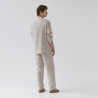 Melange Linen Currant Loungewear Set - Linen Tales 6