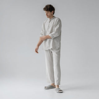 Melange Linen Currant Loungewear Set - Linen Tales 4