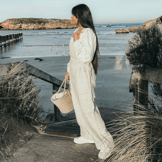 Melange Linen Elm Overalls - Linen Tales 6