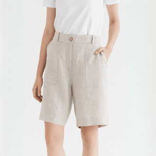 Melange Linen Etude Shorts - Linen Tales 