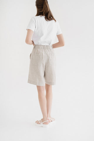Melange Linen Etude Shorts - Linen Tales 6