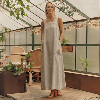 Melange Linen Fugue Dress - Linen Tales 