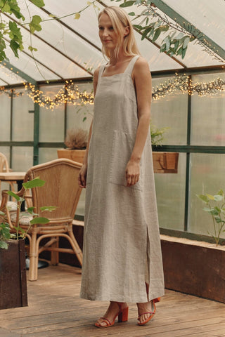 Melange Linen Fugue Dress - Linen Tales 