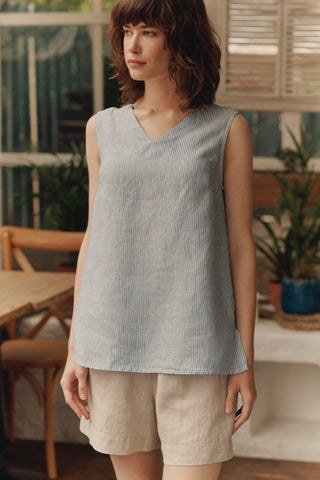 Melange Linen Hip - Hop Shorts - Linen Tales 