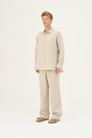 Melange Linen Larch Shirt - Linen Tales Global 3