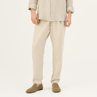 Melange Linen Magnus Trousers - Linen Tales Global 