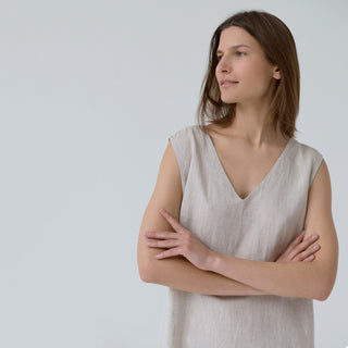 Melange Linen Nasturtium Nightdress - Linen Tales 6