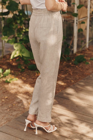 Melange Linen Octave Trousers - Linen Tales 