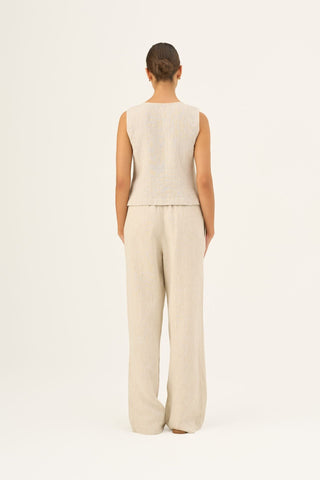 Melange Linen Pasodoble Vest - Linen Tales Global 4