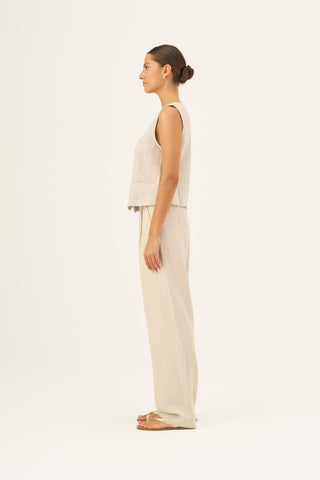 Melange Linen Pasodoble Vest - Linen Tales Global 3