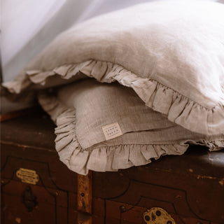 Melange Linen Pillowcase with Frills - Linen Tales 3