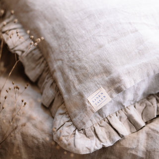Melange Linen Pillowcase with Frills - Linen Tales 4