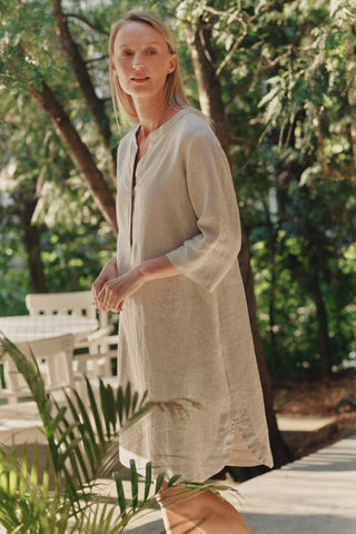 Melange Linen Prelude Dress - Linen Tales 