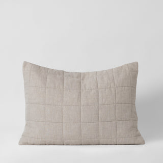 Melange Linen Quilted Pillow Sham - Linen Tales 1