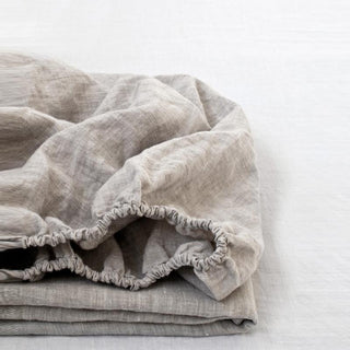 Melange Linen Fitted Sheet - Linen Tales 