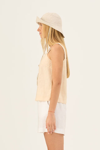 Melange Linen Solaris Hat - Linen Tales Global 3