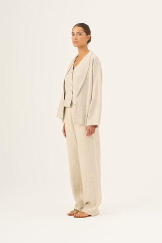 Melange Linen Willow Trousers - Linen Tales Global 4