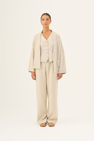 Melange Linen Willow Trousers - Linen Tales Global 3