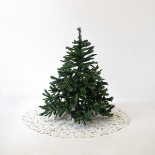 Mistletoe Linen Christmas Tree Skirt - Linen Tales Global 