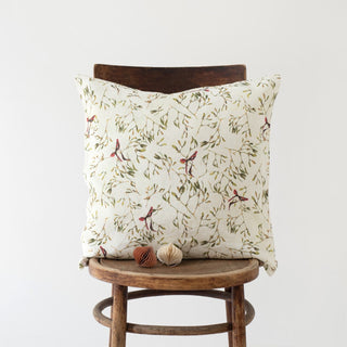 Mistletoe Linen Cushion Cover - Linen Tales Global 