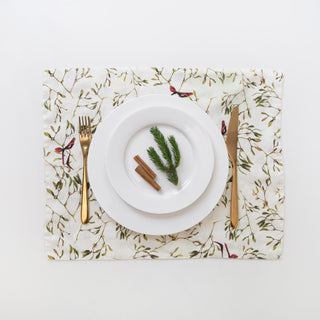 Mistletoe Linen Placemat - Linen Tales Global 