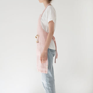 Misty Rose Linen Daily Apron - Linen Tales Global 3