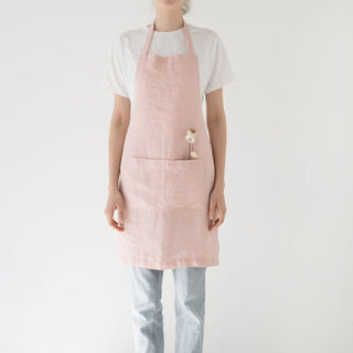 Misty Rose Linen Daily Apron - Linen Tales Global 